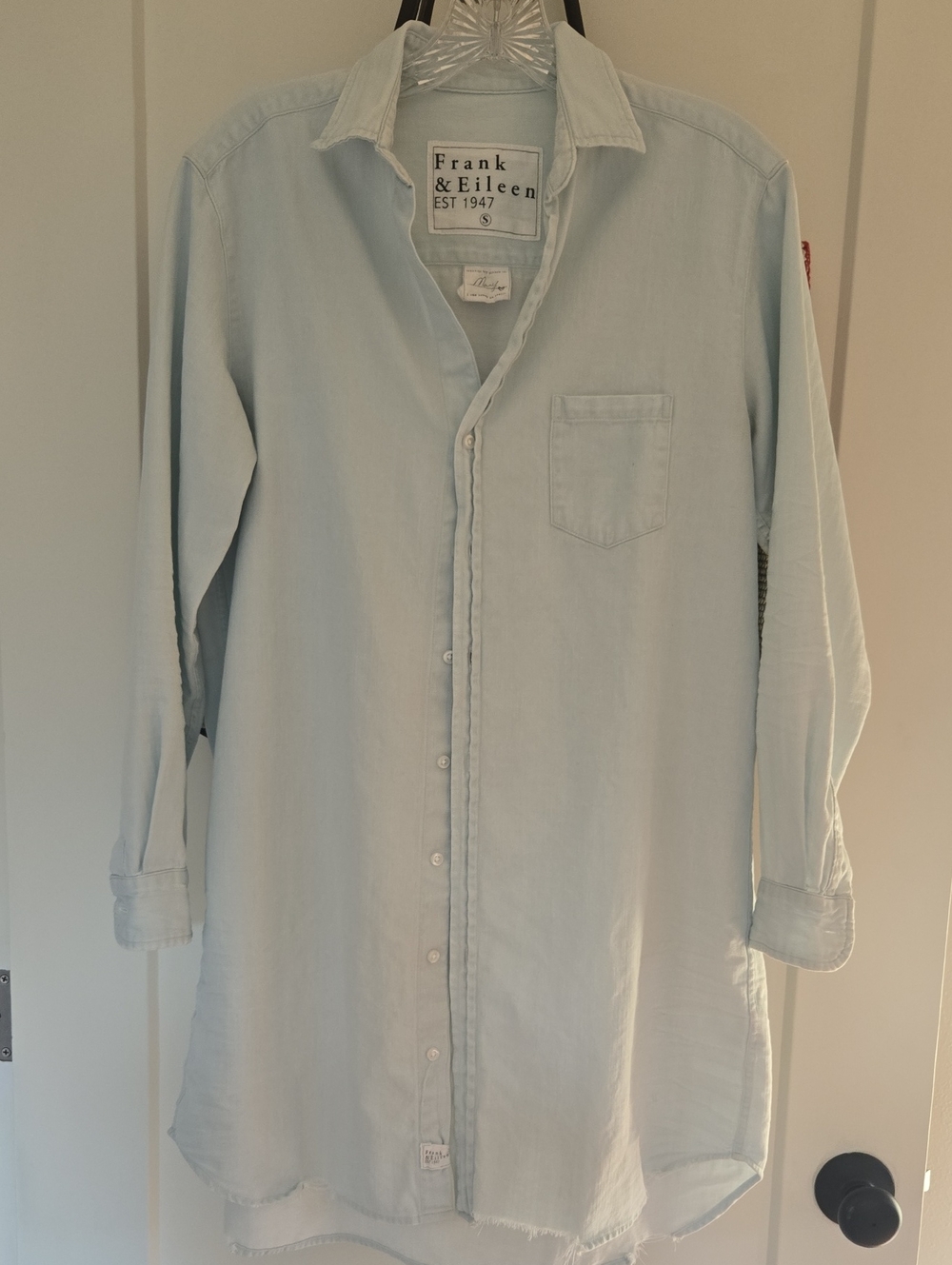 Mary Classic Shirt dress Classic Blue Tattered Wash Size S